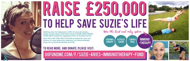 Our very own Suzie needs your help to help raise £250,000 to save her life